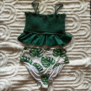 Cupshe Ruffled Bikini Set Full Coverage